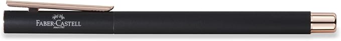 Faber-Castell Neo Slim 343101 Fountain Pen Metal Nib Width F Black with Rose Gold