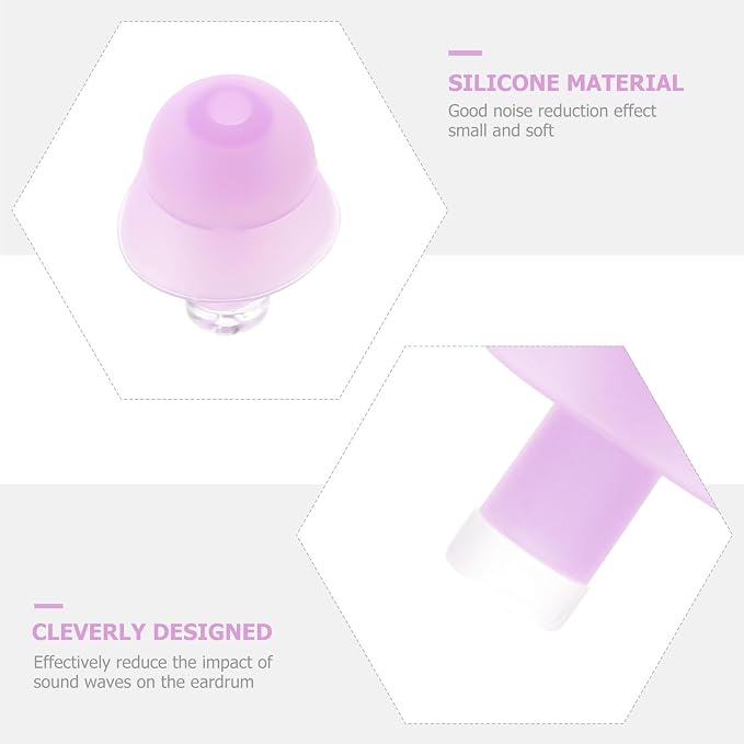 ERINGOGO Noise Cancelling Silicone 2 Pairs Reusable Sound Blocking Snoring Study and Travel