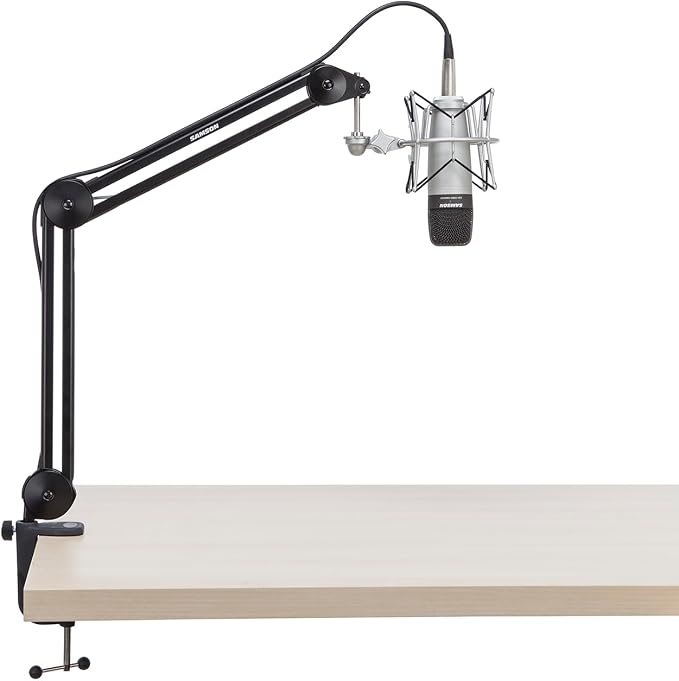 Samson MBA28 28" Microphone Boom Arm Studio Podcast USB Mic Stand w/Desk Clamp