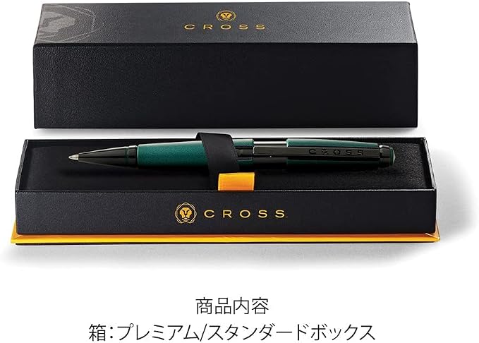Cross Edge Matte Green Lacquer Gel Rollerball Pen, Black Ink - Elegant Accessory for Effortless Writing - Capless Slide-Open & Snap-Shut Design - Ergonomic Shape - Comfortable Grip - Ideal Gift
