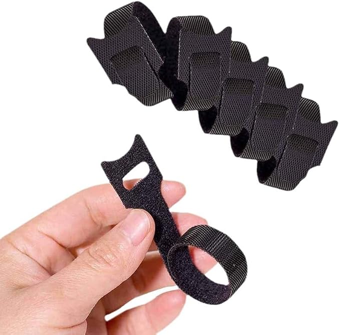34pcs Cord Management Organizer Kit, Reusable Cable Ties Wire Organizer Set with Self-Adhesive Cable Clips for Desk Computer TV Home Office