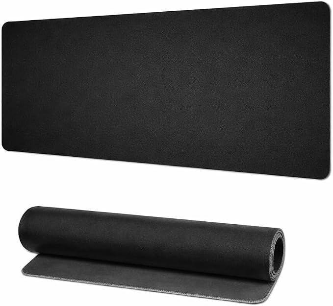 Large Desk Mat 47" x 23" – Premium PVC Leather Desk Pad, Non-Slip Office & Home Workspace Mat, Water-Resistant Writing Surface, Large Desk Protector for Laptop, Keyboard & Mouse (Black)