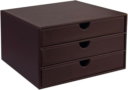 UnionBasic Document Organizer, 3-Drawer File Cabinet Document Storage Box, Office Desktop Filing Organizer, Port Royale
