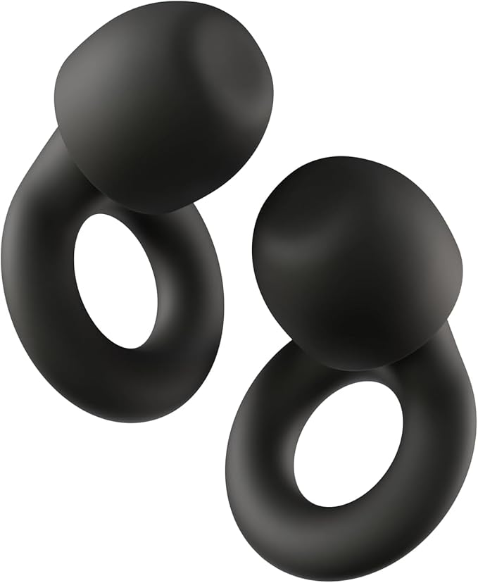 Quiet Ear Plugs for Sleep,28db Noise Reducing Silicone Earplugs – Reusable Comfort Fit Hearing Protection for Sleeping, Focus, Travel & Relaxation – Soft, Washable (Black, One Size)