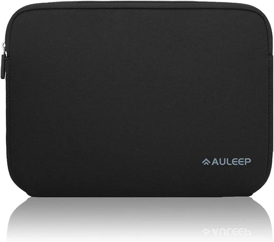 AULEEP 15-15.6 inch Laptop Sleeves, Neoprene Water-Resistant Laptop Case Slim Cover, Durable Chromebook Computer Carrying Bag for MacBook Air/MacBook Pro for HP/Lenovo/Dell/Asus/Acer, Black