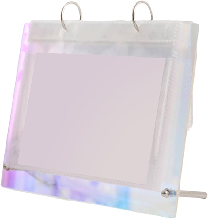 Desktop Acrylic Photo Album Clear Flip Frame Table Calendar Photo Frame for Office Desks Entrance Bedroom, Colorful