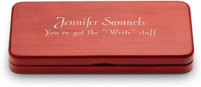 Executive Gift Shoppe | Elegance Collection Cherry Finish Laser Engraved Pen & Pencil Set