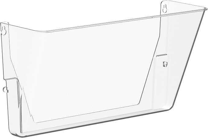 Gawerk Clear Acrylic Single Pocket, Plastic Hanging Wall Mount File Holder for Office Home (Clear, 1 Pack)