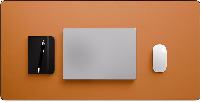Jotsome Leather Desk Pad Mat, 34" x 17", Tan | Non-Slip Desk Blotter Pad - Desk Protector for Office, Home, Laptop and Desktop