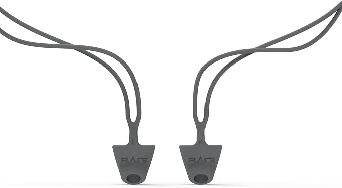 Flare Calmer Secure | Ear Plugs Alternative | Daily Noise Relief | Sound Sensitivity | Stress Relief | No Muffling | Improve Wellbeing | Comfy, Reusable, Soft Silicone Earplugs |Grey