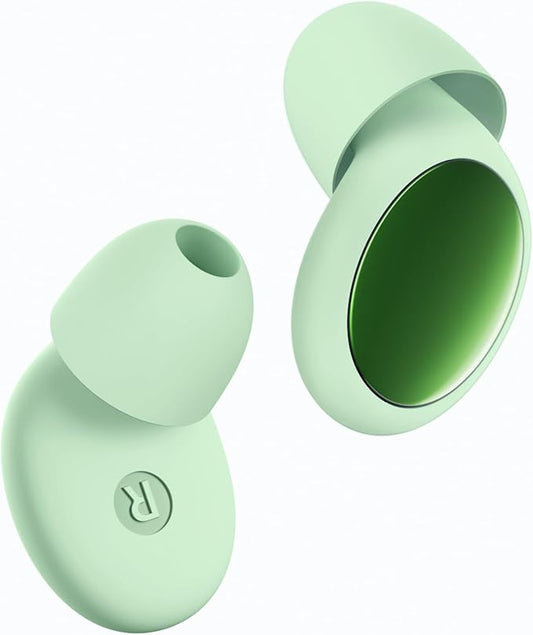 Ear Plugs for Sleeping 45dB Noise Cancelling Ear Plugs for Noise Reduction & Snoring, Concerts, Earplugs for Sleep,Sider Sleepers Airplane, Silicone Earplugs Reusable Concert Ear Plug+8Tip Avocado