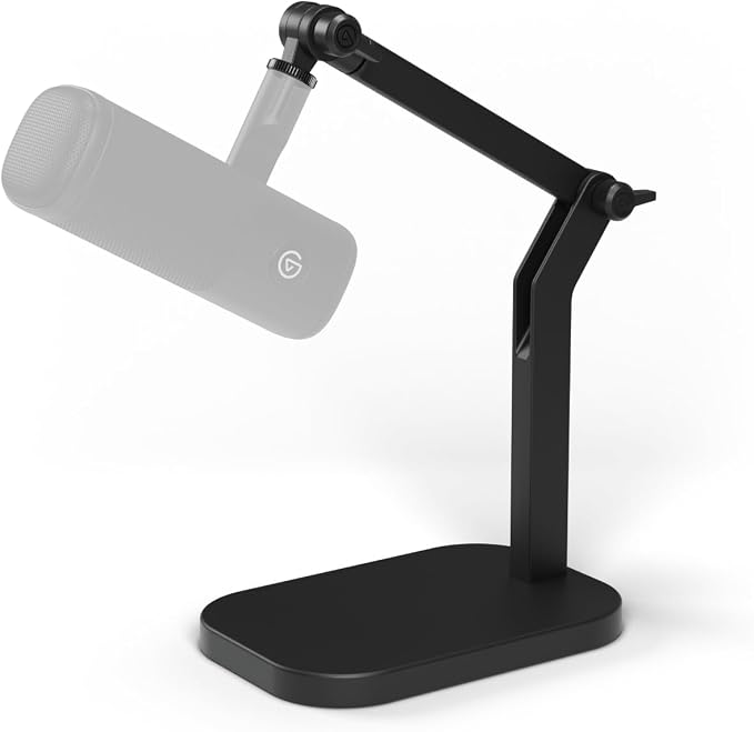 Elgato Wave Desk Stand - Adjustable Mounting Arm for Microphones, Works with Elgato, HyperX, Rode, Fifine, Shure and More Mics, Compatible 1/4, 3/8 & 5/8 Thread, For Recording/Podcasting/Streaming