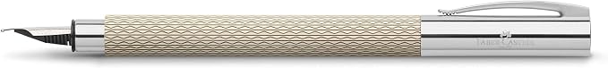 FABER-CASTELL Ambition OpArt 149621 Fountain Pen Nib Width F White Sand Pack of 1