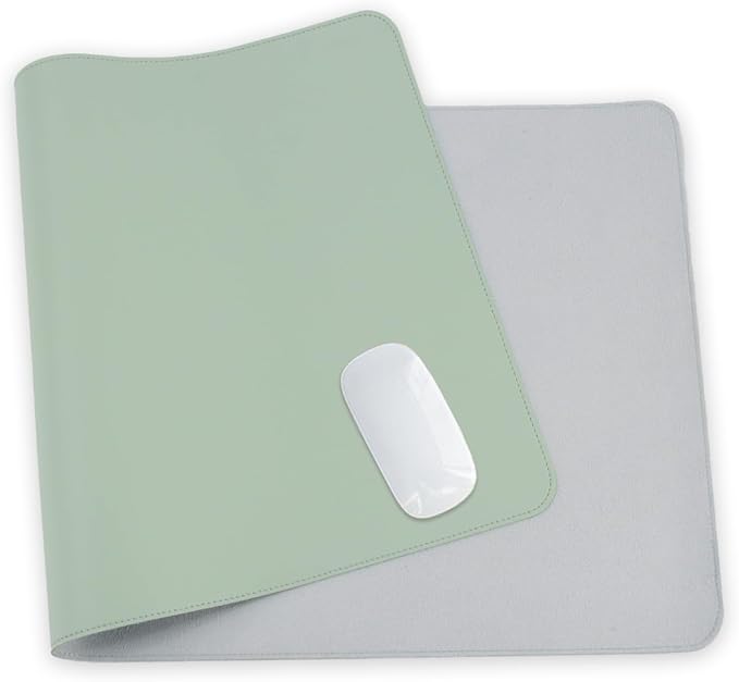 24 x 12 Inches Leather Desk Pad Protector, Non-Slip PU Leather Desk Mat, Laptop Desk Pad, Perfect for Office & Home Use (green)