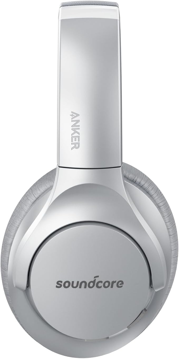 Soundcore Anker Life Q20 Hybrid Active Noise Cancelling Headphones, Wireless Over Ear Bluetooth Headphones, 60H Playtime, Hi-Res Audio, Deep Bass, Memory Foam Ear Cups, Travel, Office, Micro Charging