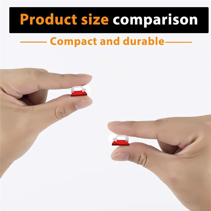 50pcs Cable Clips, Adhesive Cable Organizer Cord Holder, Durable Strong Cable Wire Management for Car, Office and Home (Transparent)