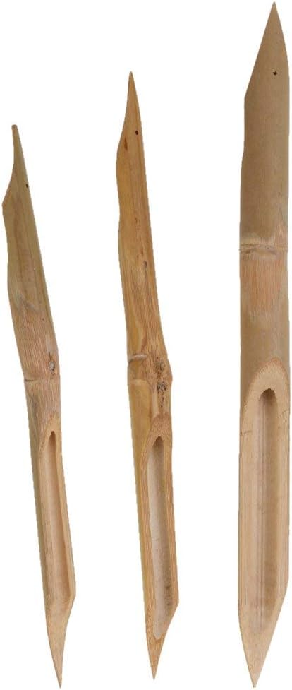 COMIART 3 Pcs Double Head Hard Strong Bamboo Reed Pens Pottery Ceramic Shaping Tools Polymer Clay Tool
