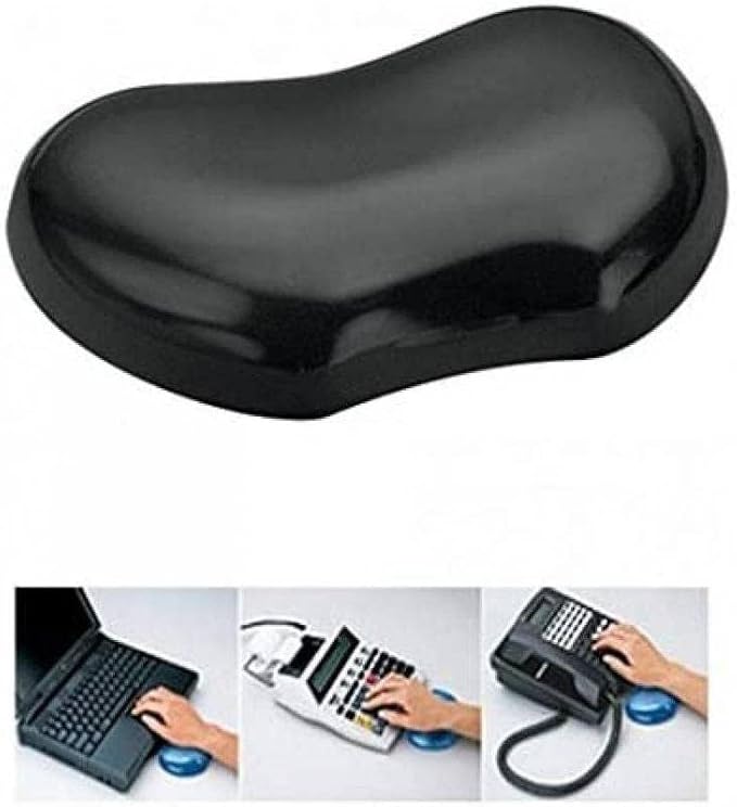 Fellowes Wrist Rest - Crystals Gel Wrist Rest with Non Slip Rubber Base - Ergonomic Mouse Mat Wrist Support, Keyboard Wrist Rest for Computer, Laptop, Home Office Use - Black