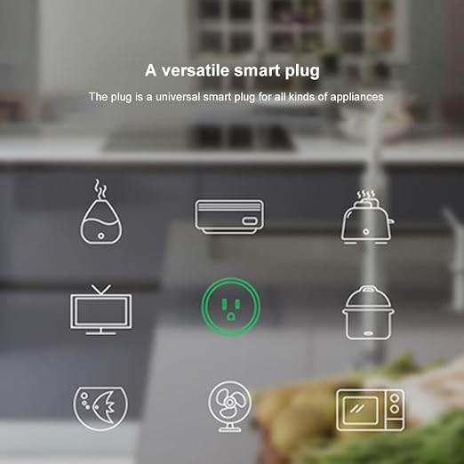 Smart Plug Compatible with Alexa and Google Home, WiFi Smart Outlet Socket Remote Control Timer Function, Only 2.4GHz Network