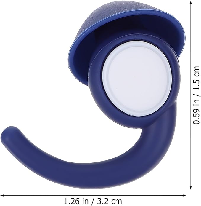 BETOOKY Noise-Blocking Silicone for Sleeping and Studying, Wear-Resistant Sound Insulation, 4pcs Set with Two Sizes, Navy Blue, Anti-Noise for Students and Indoor Use