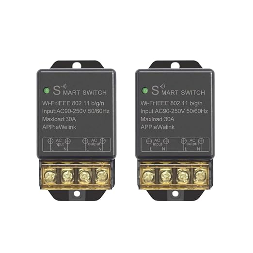 Ewelink 30A Hight Power WiFi Smart Switch 110V/120V/240V, APP Remote with Timer, Wireless DIY Mode for Home Automation, Compatible with Alexa & Google Home(2 pcs)