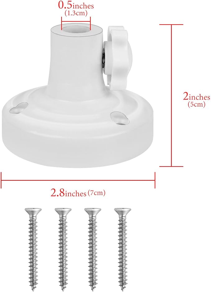 GEEKRIA for Creators Microphone Table Flange Mount Adapter, Metal Table Mount Clamp with Adjustable Interface Aperture Compatible with TONOR T20, Aokeo AK-35, InnoGear Microphone Arm (White)