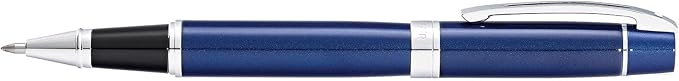 Sheaffer 300 Glossy Blue Lacquer Rollerball Pen with Chrome-Plated Trim