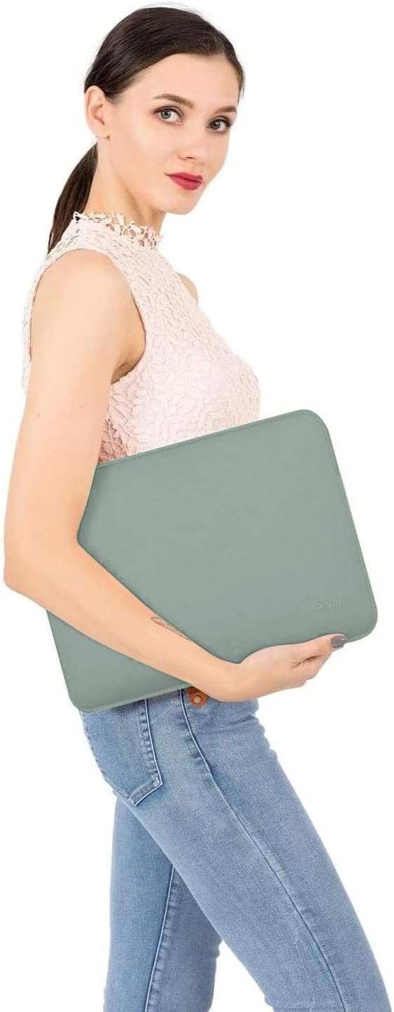 MOSISO Laptop Case 13 inch, 13 inch Laptop Sleeve Bag Compatible with MacBook Neo/Air M5 M4 M3 M2 M1 2026-2018 / Pro M2 M1 2026-2016, Neoprene Computer Sleeve Bag with Small Case, Antique Green