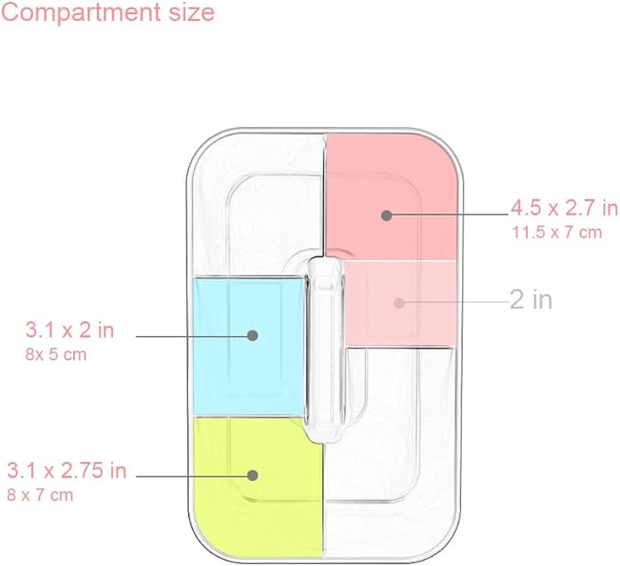 Vidifor Clear Thickened Portable Caddy Tote, Shower Caddy with Handle for Bathroom, Art Supplies, Makeup, Crafts, Colored Pencils, School Supplies, Office Supplies (Clear)