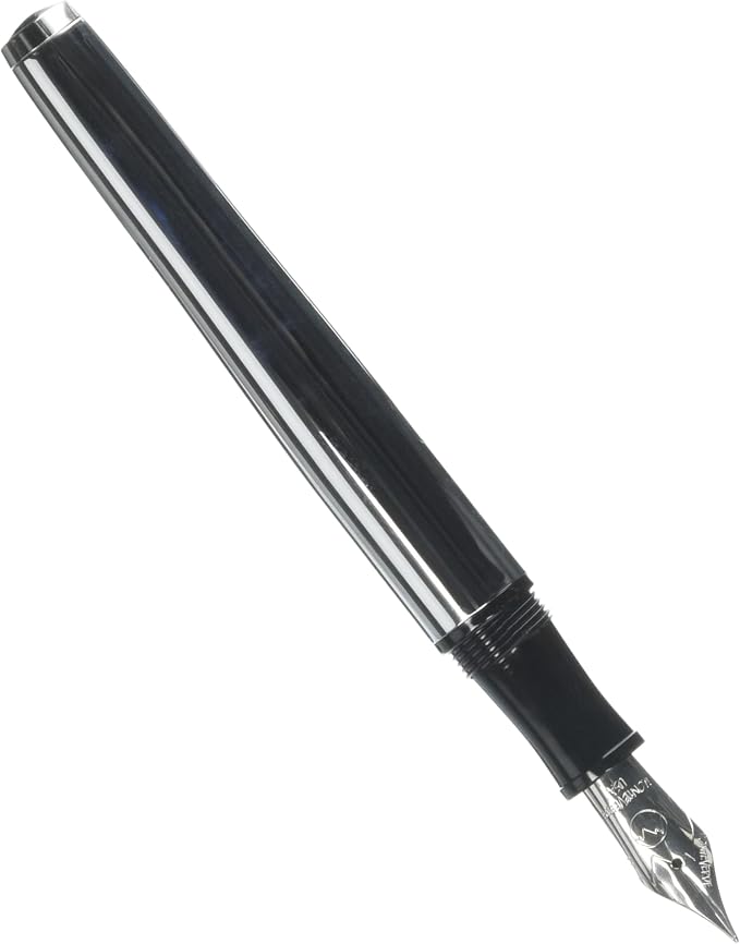 Monteverde USA Aldo Domani Italia Fountain Pen Mirror Chrome - Extra Fine Nib - Luxury Writing Pen - Italian Design - JoWo Stainless Steel Nib - Smooth Ink Flow - Refillable - Gift Box Included