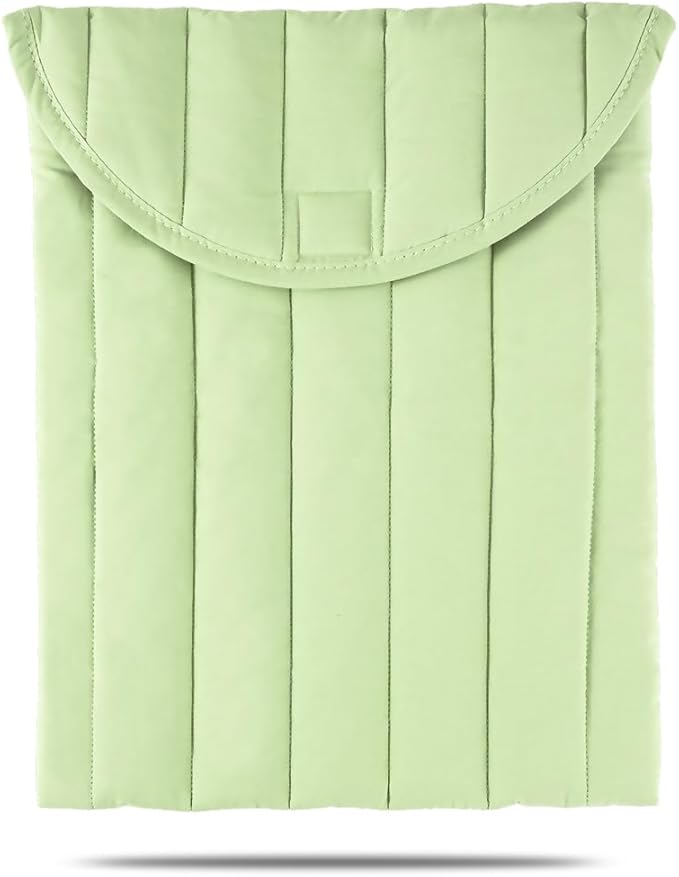 Puffy Laptop Sleeve 11-12 Inch Mint Green, Protective Carrying Case for Men and Women, Cute Case Bag Compatible with 11 and 12 Inch Laptops, 10.9" Ipad 10, 10.2" Ipad 7 8 9 in Cover