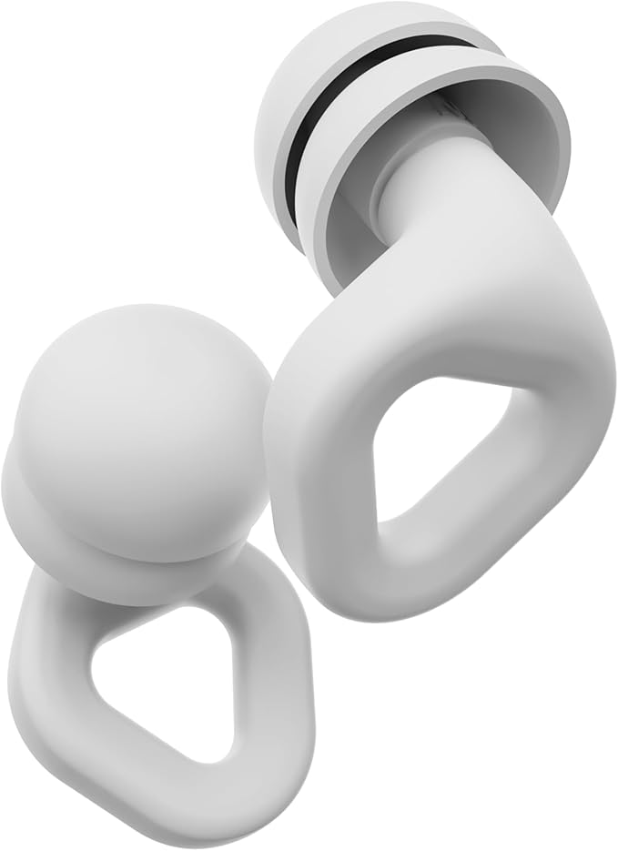 Zenz Unwind Pro Ear Plugs for Sleeping Noise Reduction – Soft Silicone Reusable Earplugs for Sleep, Focus & Work – 35dB Noise Reduction with Storage Case – XS/S/M/L Eartips (Glacier White, One Size)