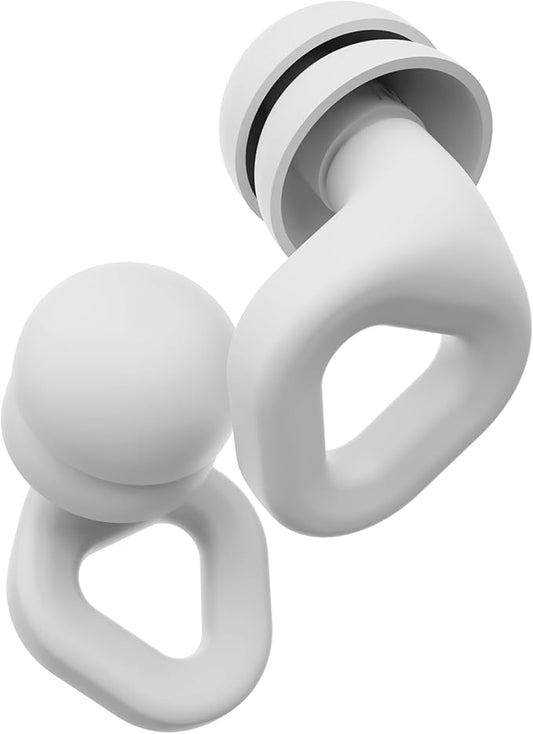 Zenz Unwind Pro Ear Plugs for Sleeping Noise Reduction – Soft Silicone Reusable Earplugs for Sleep, Focus & Work – 35dB Noise Reduction with Storage Case – XS/S/M/L Eartips (Glacier White, One Size)