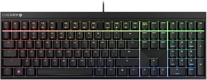 Cherry Xtfy MX 2.0S Wired Gaming Mechanical Keyboard with New MX2A Switches. (Black, MX2A Blue)