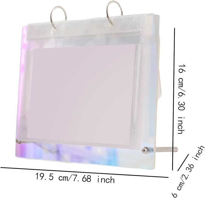 Desktop Acrylic Photo Album Clear Flip Frame Table Calendar Photo Frame for Office Desks Entrance Bedroom, Colorful