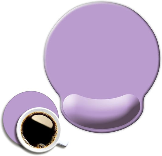 DOOKE Ergonomic Mouse Pad with Wrist Support, Cute Wrist Pad with Non-Slip Rubber Base for Computer, Laptop, Home Office Gaming, Working, Easy Typing & Pain Relief,Clove Purple