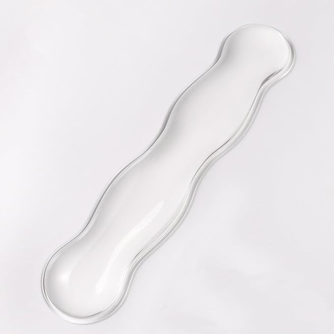 Clear Gel Wrist Rest for Keyboard, Ergonomic Wrist Rest for Computer Keyboard 60%/75%(White-Long)