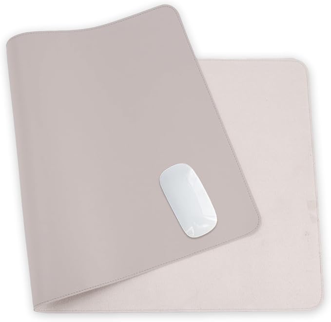 24 x 12 Inches Leather Desk Pad Protector, Non-Slip PU Leather Desk Mat, Laptop Desk Pad, Perfect for Office & Home Use (gray)