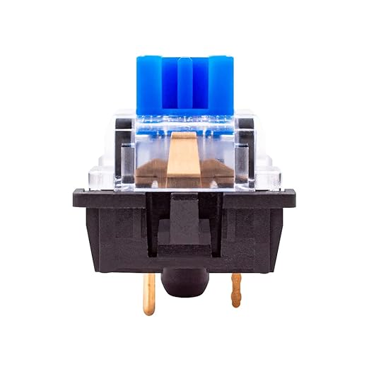 OUTEMU Blue Switches (32 Pack), 3-pin Tactile Clicky 50gf Switches - DIY Replaceable for Mechanical Gaming Keyboard - with 1 Switch Puller