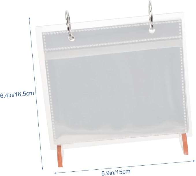 Luxshiny Desktop Acrylic Photo Album Stand for Photos Flip Calendar Style Display Holder for Weddings Graduations and Stylish Tabletop Decor