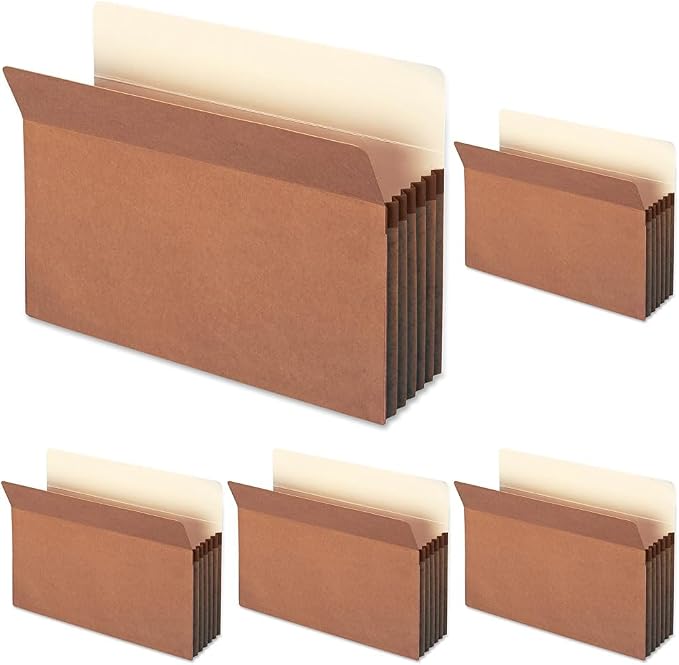 Smead File Pocket, Straight-Cut Tab, 5-1/4" Expansion, Legal Size, Redrope, 10 per Box (74234) (Pack of 5)