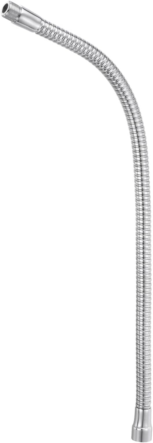 PATIKIL 19" Microphone Gooseneck, 5/8"-27 Thread Metal Universal Hose Flexible Arm Gooseneck Tube Extension for Multifunction DIY, Silver Tone