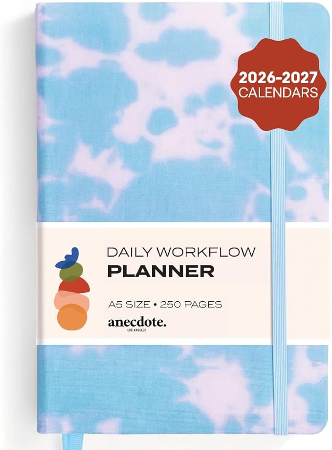 Anecdote 2026-2027 Planner: A Monthly, Weekly & Daily Planner with Calendar | 8.5" x 5.2" | Hardcover To-Do List Organizer, Planning Your Success, Start Anytime, Achieve Productivity Goals (Tie Dye)