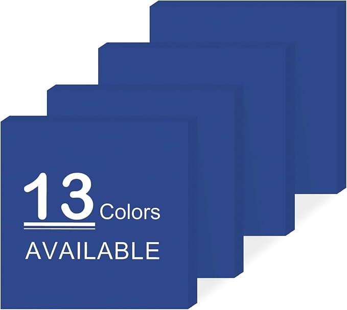 Super Sticky Notes,Self-Stick Note Pads 3 x 3 in,400 Sheets Sticky Notepad Bulk Post,Office Supplies,School Supplies,Christmas Decor (Royal Blue, Sticky Notes 3x3)