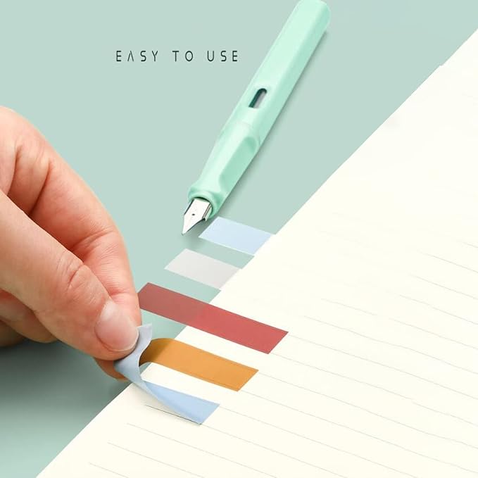 ELII 600 Pcs Index Tabs Page Markers,Transparent Sticky Notes,Book Page Tabs, Writable and Repositionable StickyTabs