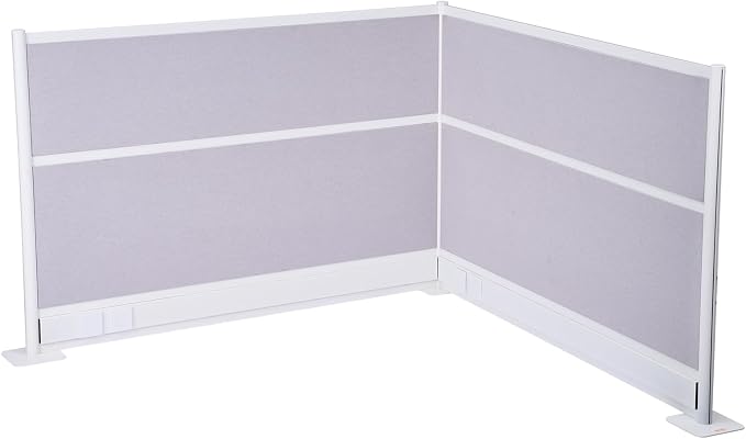 VEVOR Office Divider Privacy Partitions, 2-Pack, 72" x 48" Room Divider Walls, PET Workstation Cubicle Partition with Outlet Covers, Freestanding Privacy Panels for Office Library School