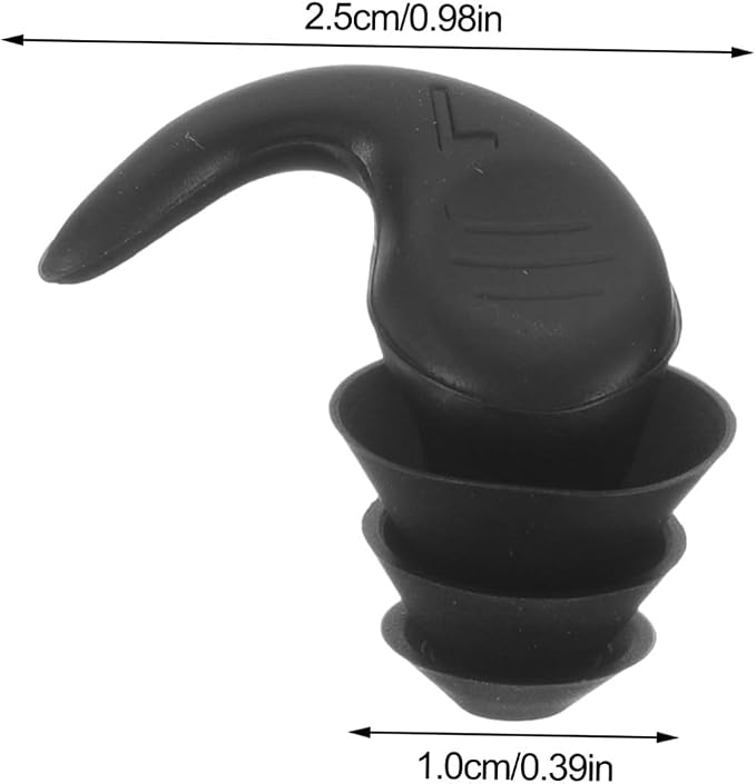 Reusable Silicone Anti-Noise with Storage Case, Noise Reducing, Studying, and Industrial Use, 1 Pair Black for Sound Blocking and Hearing Protection Style