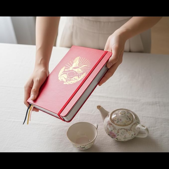 BUKE Dotted Notebook Journal 180GSM Bamboo Thick White Paper 160 Pages 5 * 5MM Dot Grid, Lay Flat Binding,Colored Silver Edges, Bookmarks and Expandable Back Pocket (BKP-6)