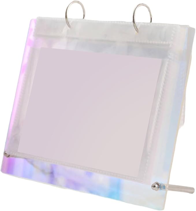Desktop Acrylic Photo Album Clear Flip Frame Table Calendar Photo Frame for Office Desks Entrance Bedroom, Colorful