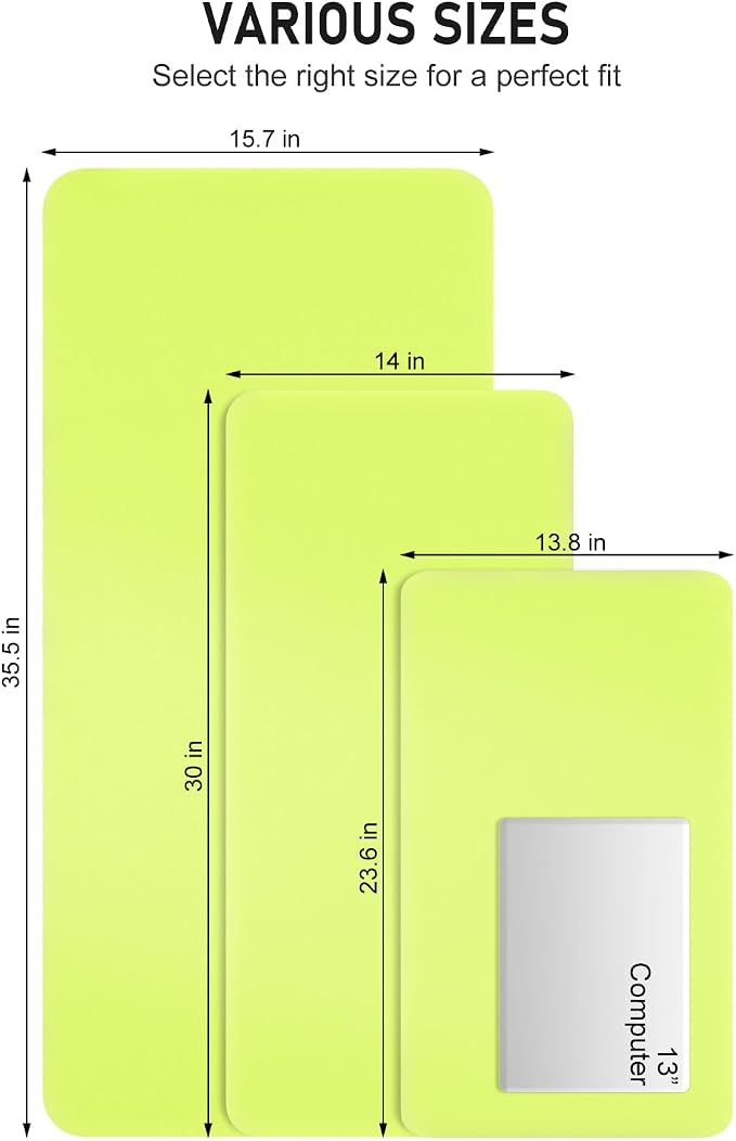 Desk Pad, 30" x 14" PU Leather Non-Slip Desk Mat Large Mouse Pad for Desktop, Waterproof Laptop Computer Writing Mat for Office, Home, Work, Gaming, Kiwi Green